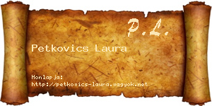 Petkovics Laura névjegykártya